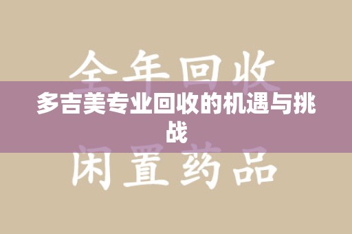 邯郸多吉美专业回收的机遇与挑战